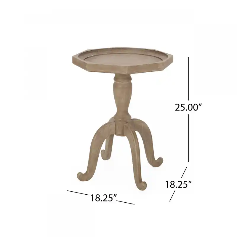Traditional Side Table With Spider-leg Base