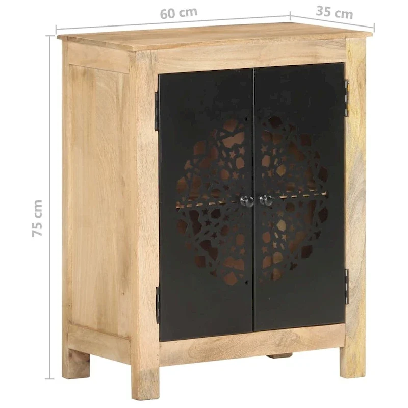 Solid Mango Wood Sideboard 23.6x13.8x29.5