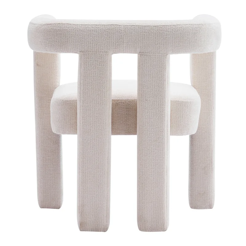 Set of 1 Chic design Barrel shaped Fabric Upholstered Accent Armchair