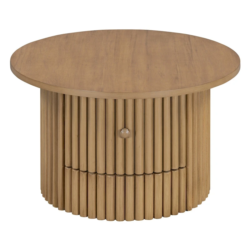 30.5 MDF Coffee Table with Drawer & Slat Base