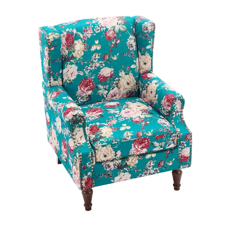 Upholstered Accent Chair Nailhead Trim Arm Chair