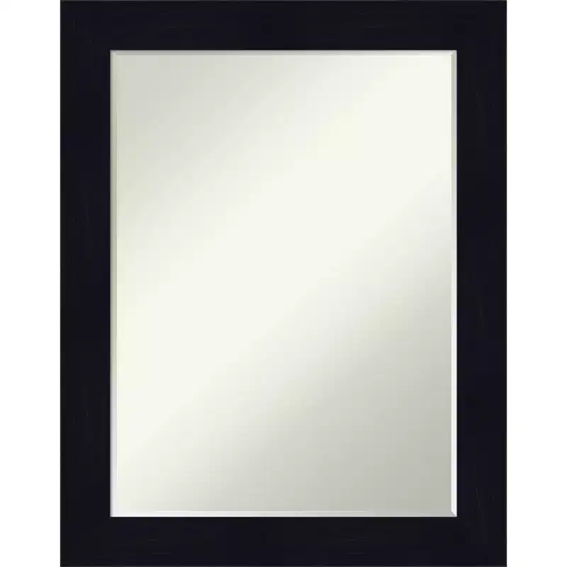 Amanti Art Shiplap Petite Bevel Wood Bathroom Wall Mirror