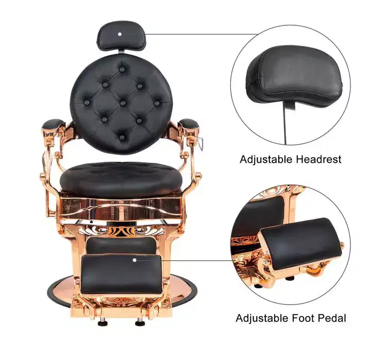 Karl Home Vintage Style Heavy Duty Hydraulic Recline Barber Chair