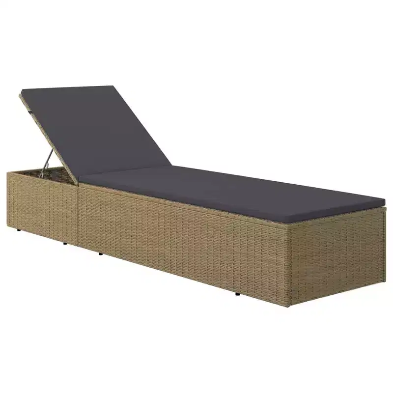 vidaXL Sunlounger and PE rattan Standard Foldable
