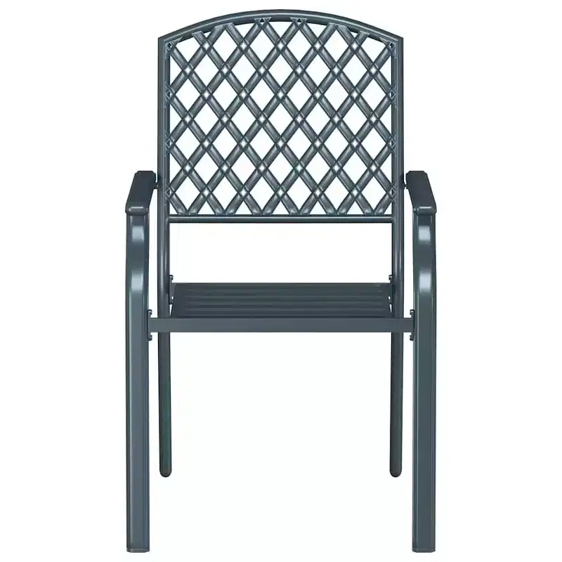 vidaXL Garden Chair 4 pcs Anthracite 22.05 x 25.59 x 35.04 in Steel