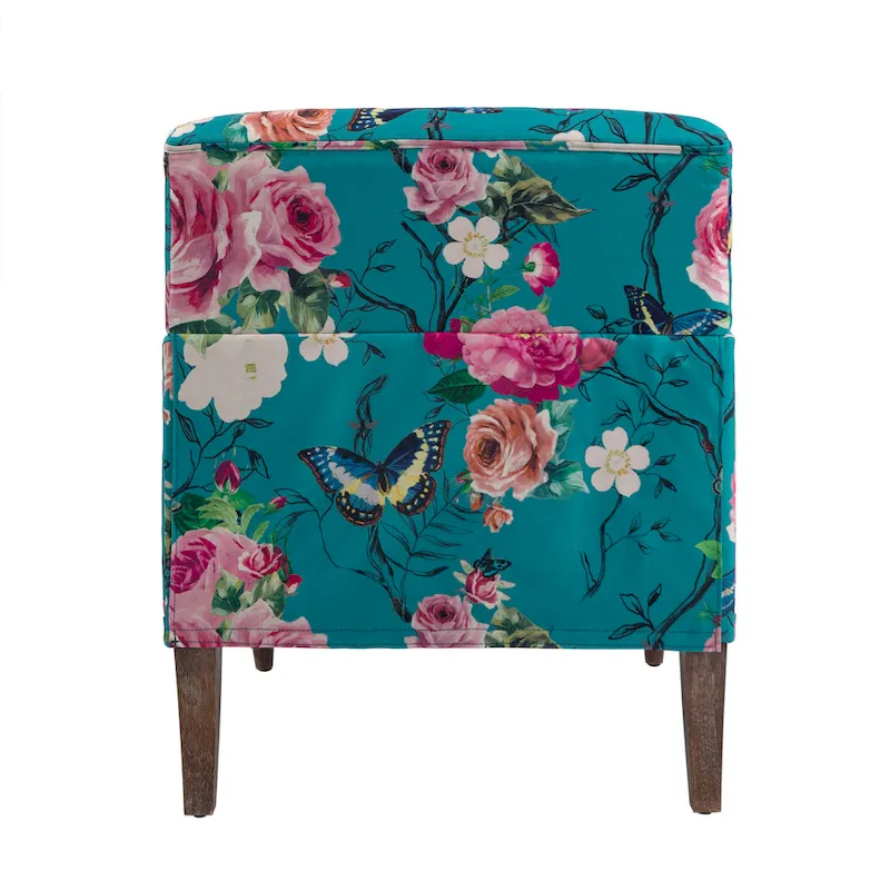 Traditional Upholstered Stripe Accent Chair Modern Armchair