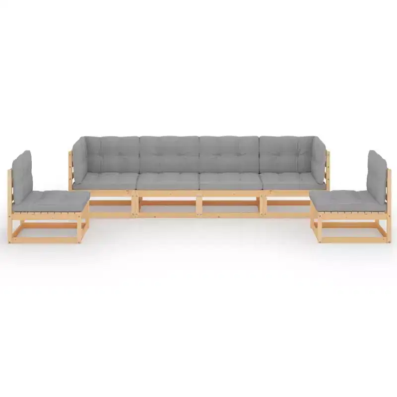 vidaXL Garden Lounge Set Pine Solid pine wood Modular