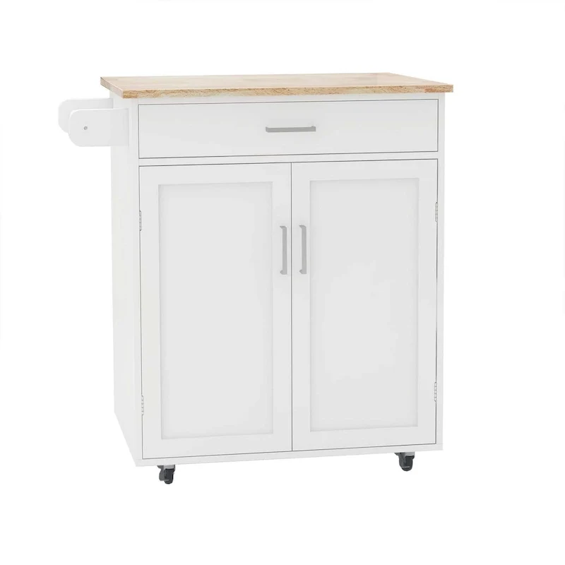 Kitchen island rolling trolley cart