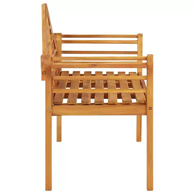 Garden Bench Brown Solid Acacia Wood Medium Ergonomic
