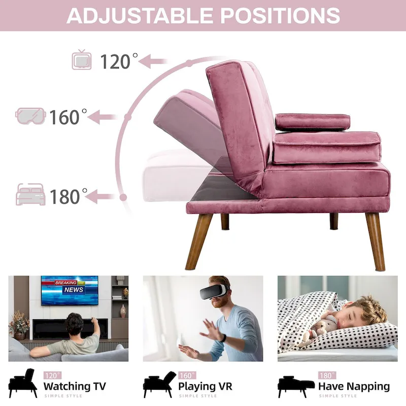 Futzca Futon Couch Sofa Bed, Small Sleeper Sofa Chair Loveseat
