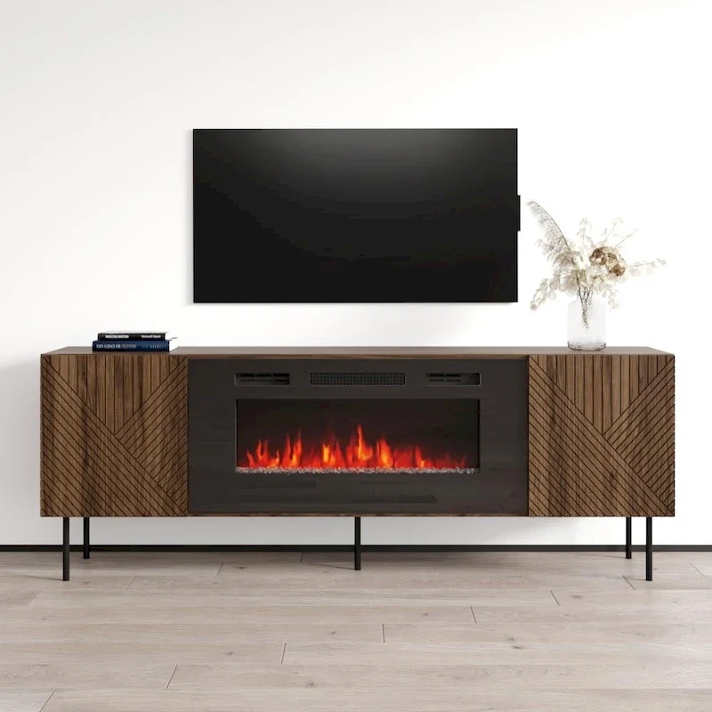 Electric Fireplace TV Stand – Fits up to 85 inch TVs