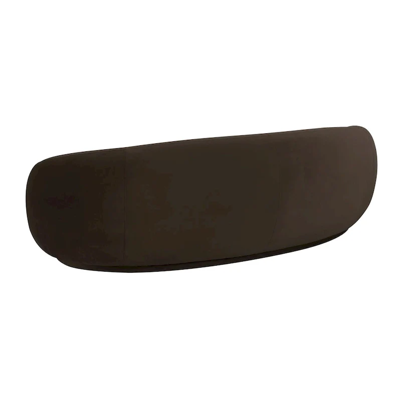 Curved Velvet Upholstered Sofa