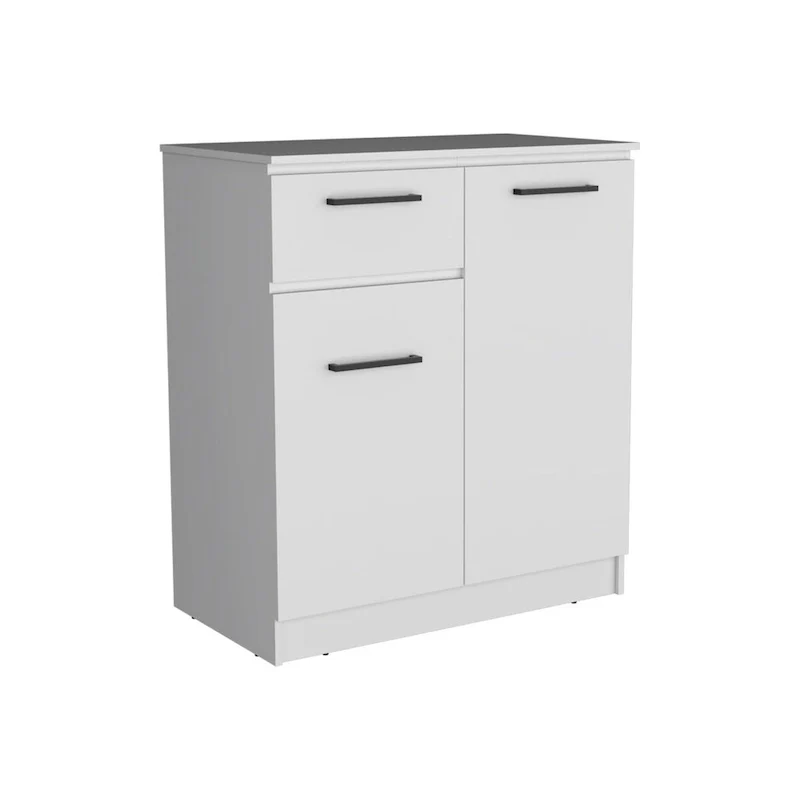 Compact Dresser with 2-Door Cabinet & Drawer – White or Black