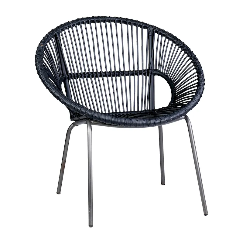Natural Rattan Handwoven Papasan Accent Chair by East at Main