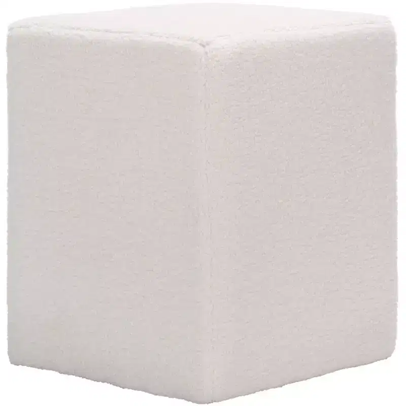 Diamond-Shaped Ottoman - Ivory