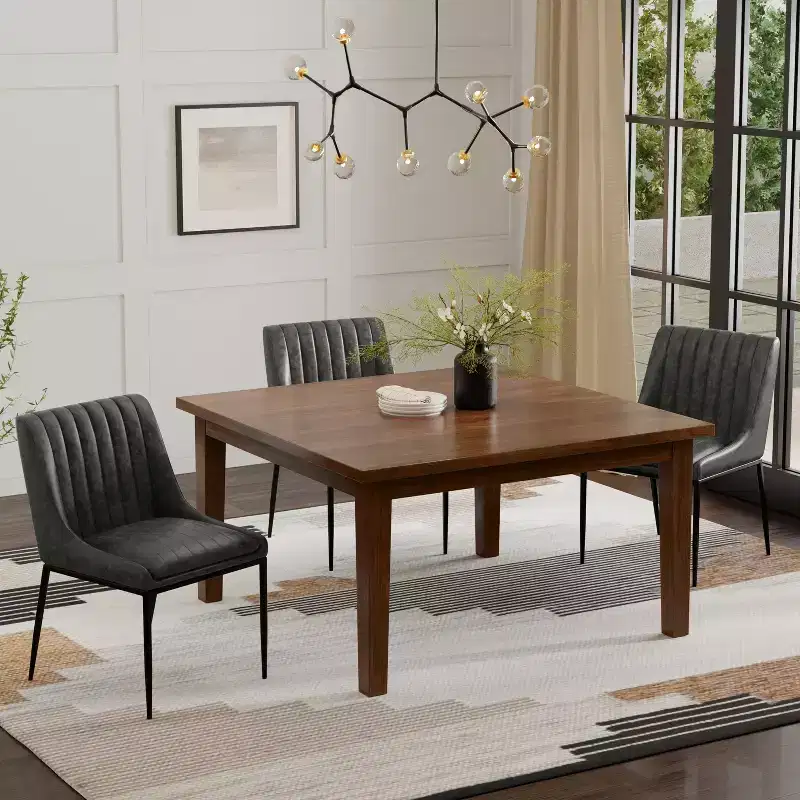 Colburn 54 x 54 inch Square Contemporary Dining Table in Walnut