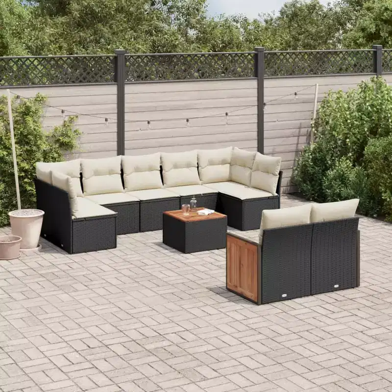 vidaXL Modular Garden Sofa Set with Cushions in Various Colors