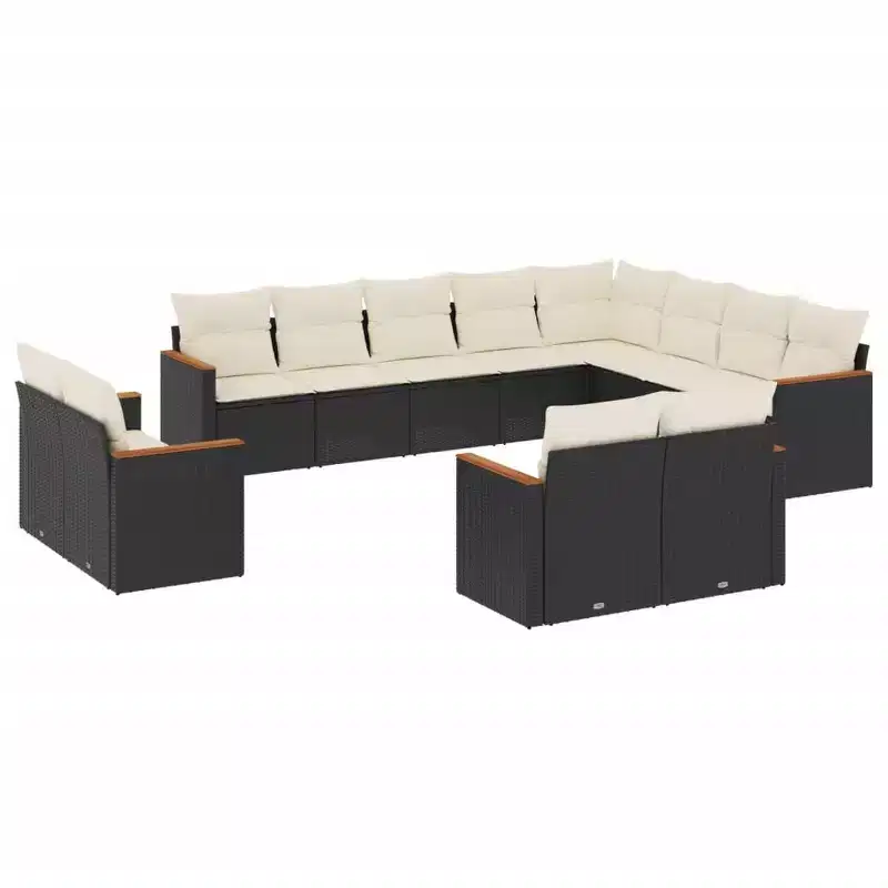 vidaXL Garden Sofa Set PE rattan UV-resistant materials