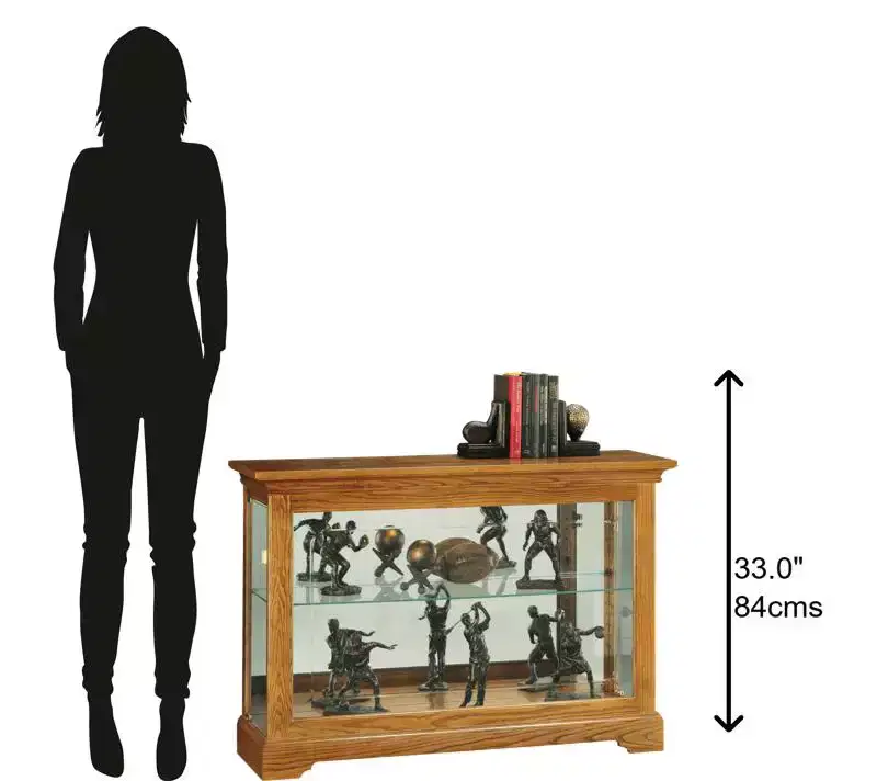 Howard Miller Burrows Curio Cabinet 680535 Golden Oak
