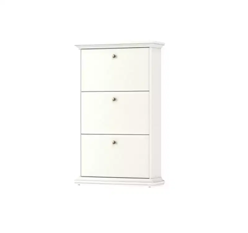 HomeStock 3 Drawer Shoe Cabinet, White