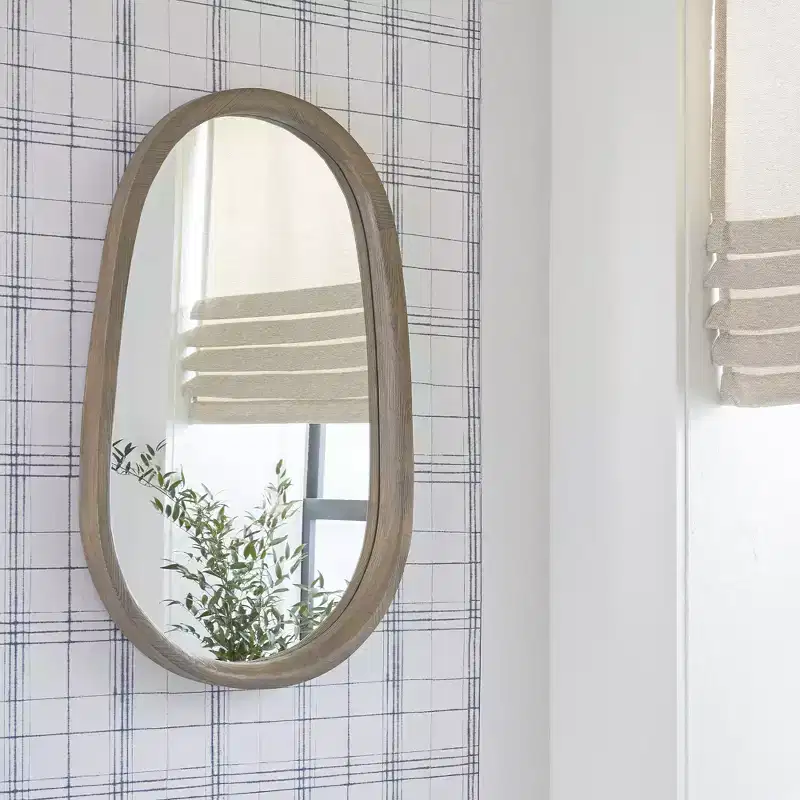 Signature Design by Ashley Aarilynn Wall Accent Mirror with Antique Brown Wood Frame