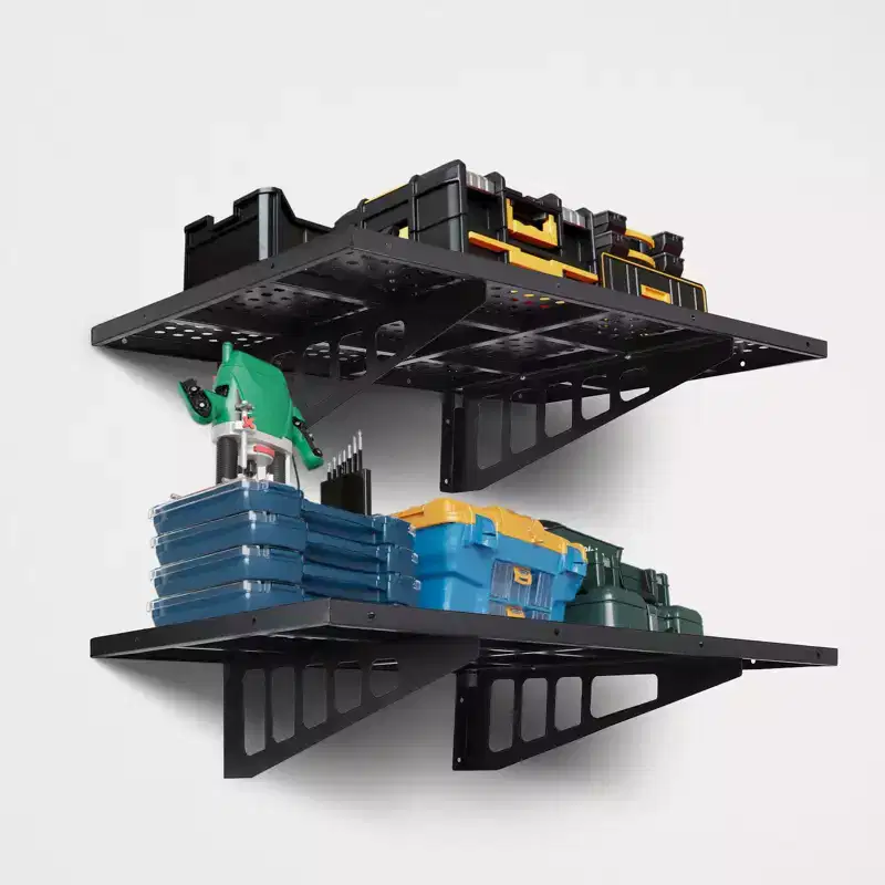 Garage Shelving Wall Garage Shelves Wall Mounted,600 lbs Capacity Metal Rack for Organization, Pantry, Basement - Space Saving Floating Shelves