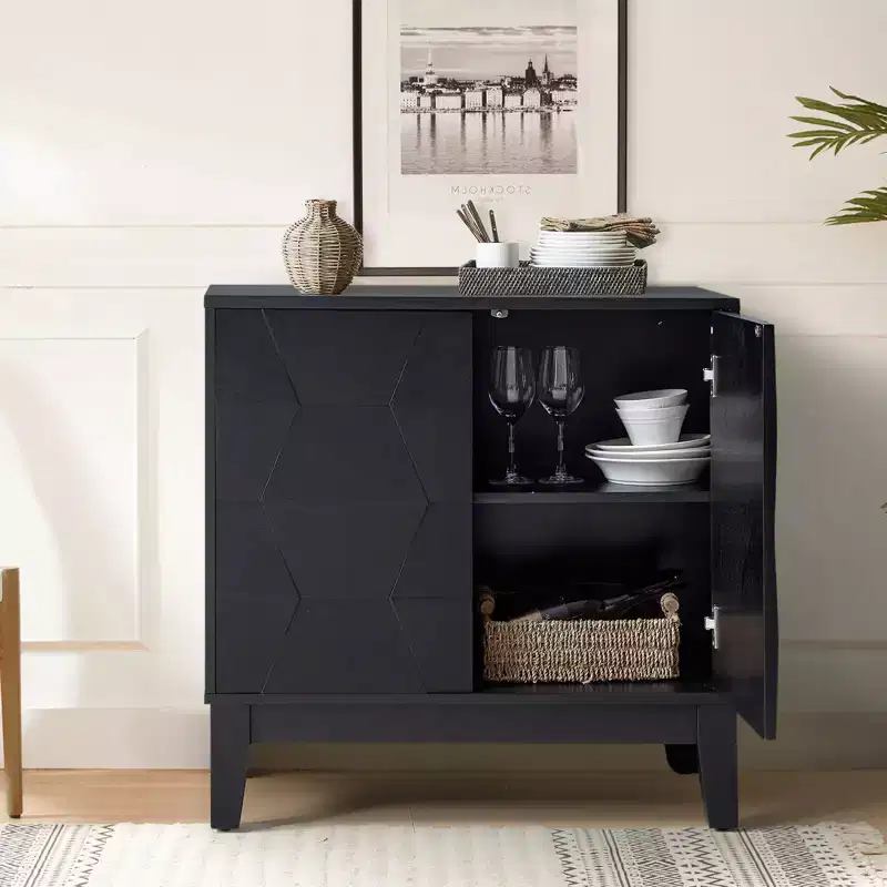 Lucinda 30'' Tall 2 - Door Accent Cabinet with Adjustable Shelves | HULALA HOME