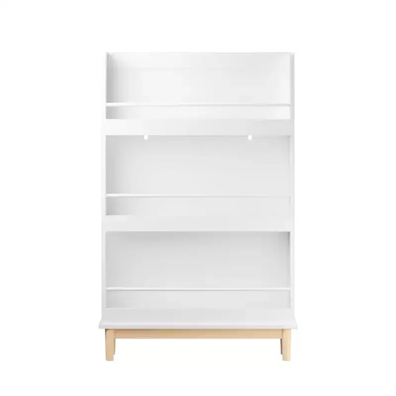 Homy Casa Wall-Mounted Kids Bookshelf with Front-Facing Display Shelves, White