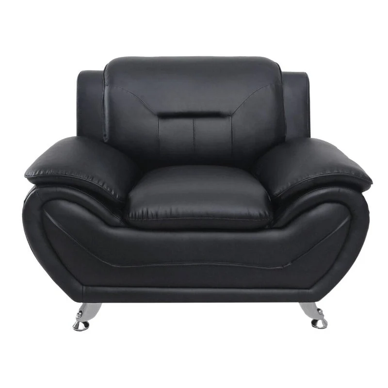 Camel/Black, Black, Cream, Grey, Red | Faux Leather Club Chair | 1-Seat