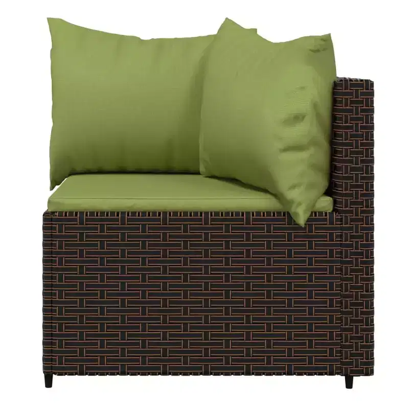 vidaXL Patio Furniture Set Modern Lounge Set with Cushions Poly Rattan