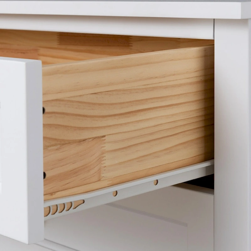 Wood spray-painted drawer dresser