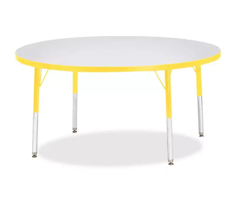 Jonti-Craft Berries Elementary Height Color Edge Round Table 48 x 48 in Yellow