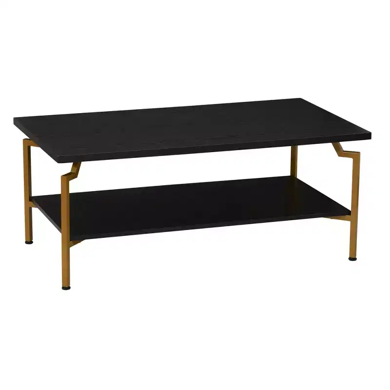 Rectangular Coffee Table with Storage Shelf