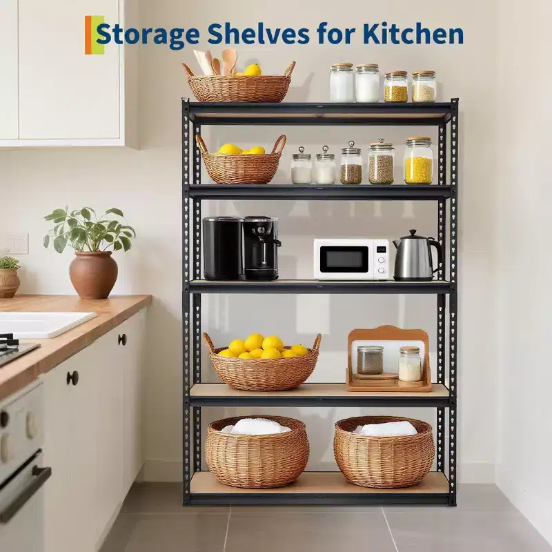 Garage Storage Shelves 5 Tiers, Heavy Duty Storage Shelving Racks with 2000 LBS Capacity, 36 in L x 18 in W x 72 in H Metal Adjustable Shelving Unit