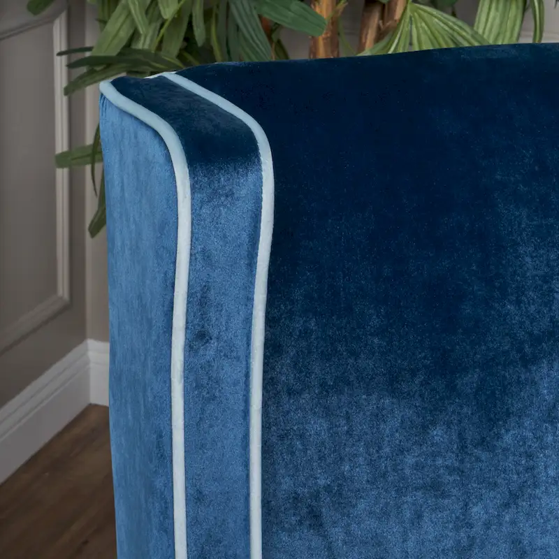 25.9 High Back Velvet Club Chair with Wide Backrest