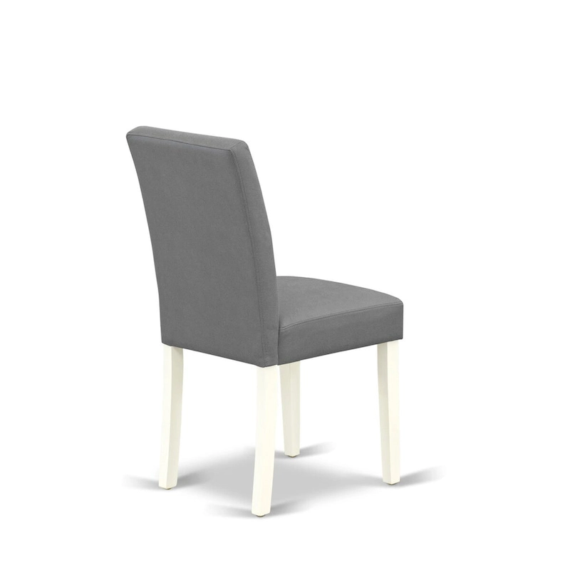 East West Furniture Kitchen Set Consists of a Rectangle Dining Table and Chairs, Linen White (Pieces Options)