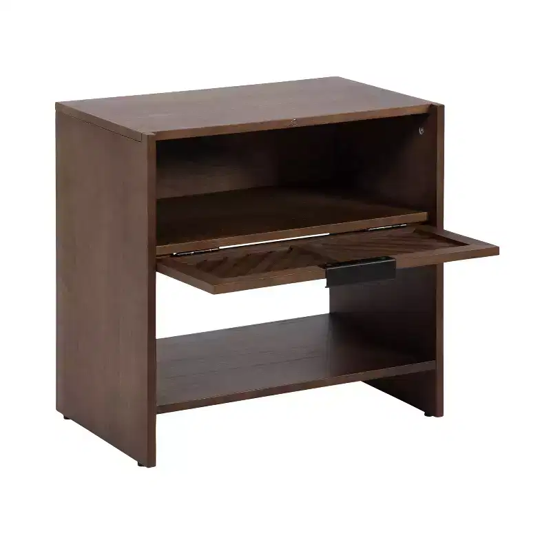 Kate and Laurel Mezzeta Wood Side Table, 22x14x22, Brown
