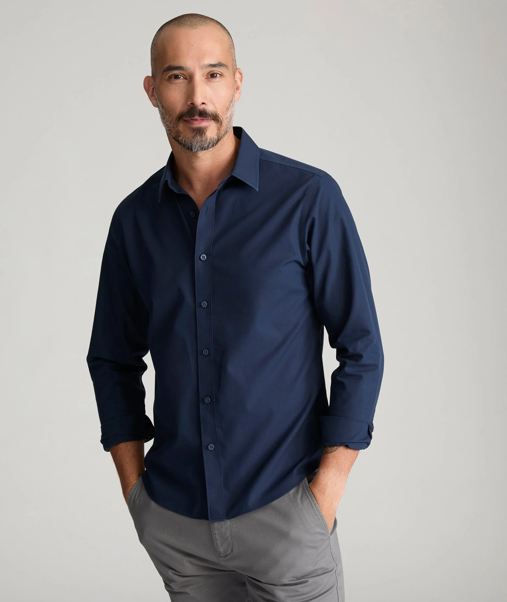 Navy Cotton Shirt