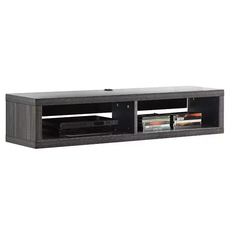 Shallow Wall Mounted A/V Console TV Stand for TVs up to 60