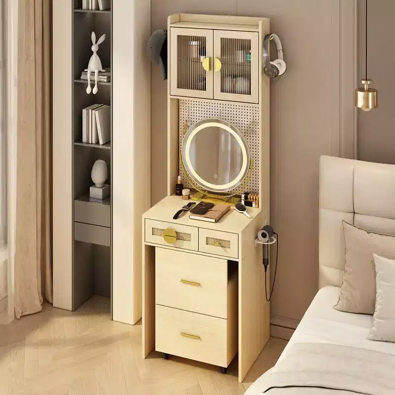 Karl Home Makeup Vanity Set with LED Lights and Power Outlets