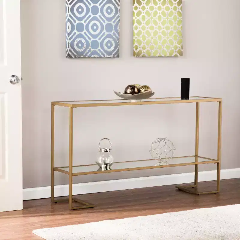 Horten Glam Narrow Console - Gold - SEI