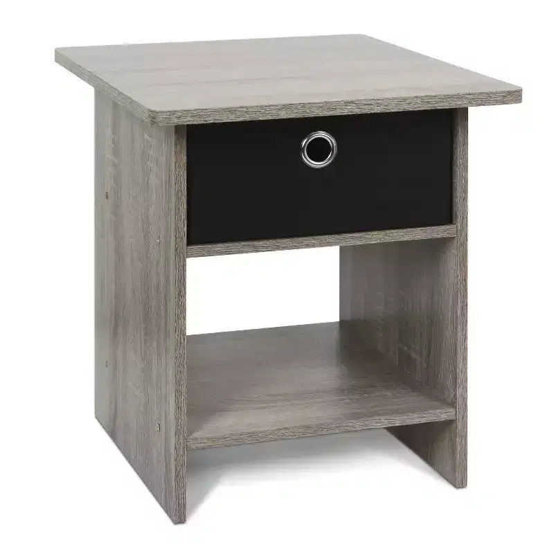 Nightstand with Drawer Storage Shelf Display Bedside Sofa Side Table,French Oak