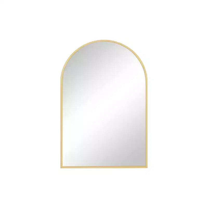 HomeRoots 30 Gold Metal Arch Framed Accent Mirror