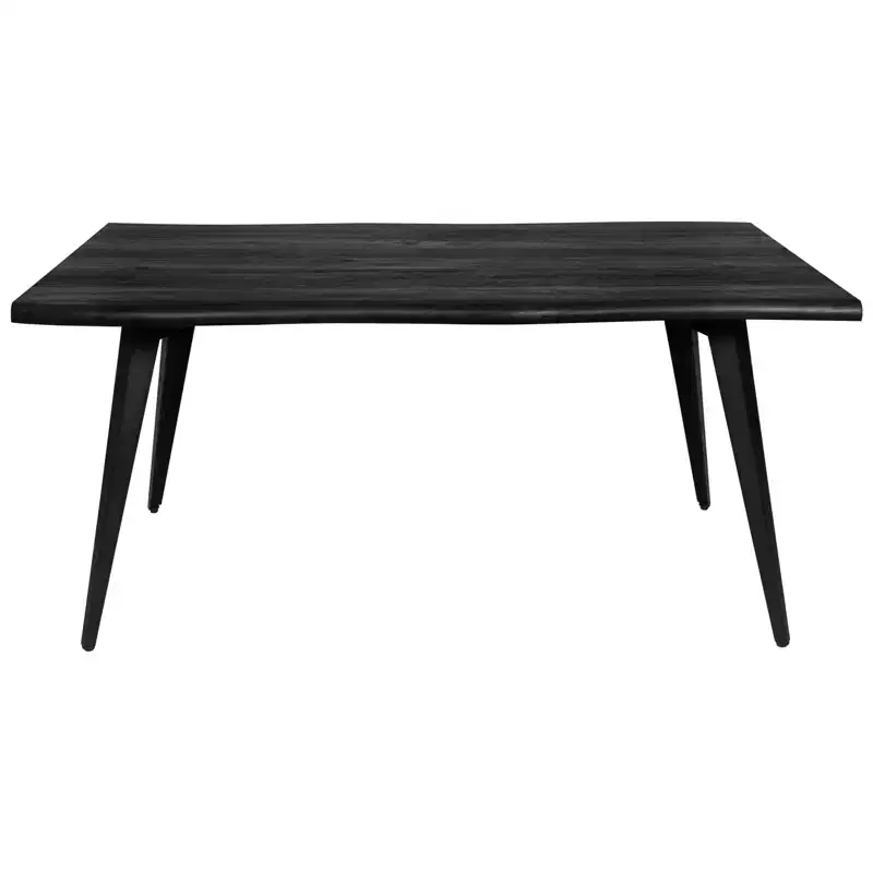 LeisureMod Ravenna 7-pc Dining Set, 63 Rectangular Table and 6 Ervilla Chairs