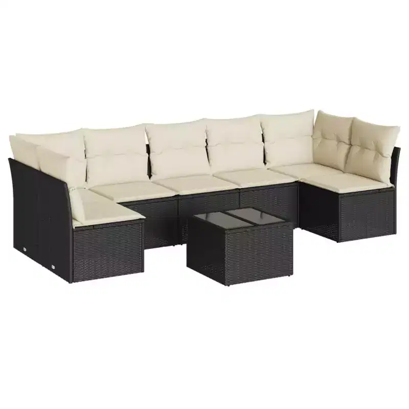 vidaXL Modular Garden Sofa Set with Cushions in Various Colors