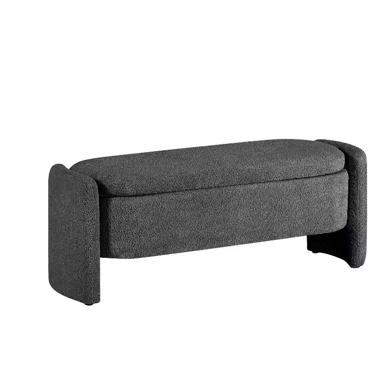 Large Versatile Storage Ottoman Bench: Spacious, Durable, and Stylish for Any Room, Gray