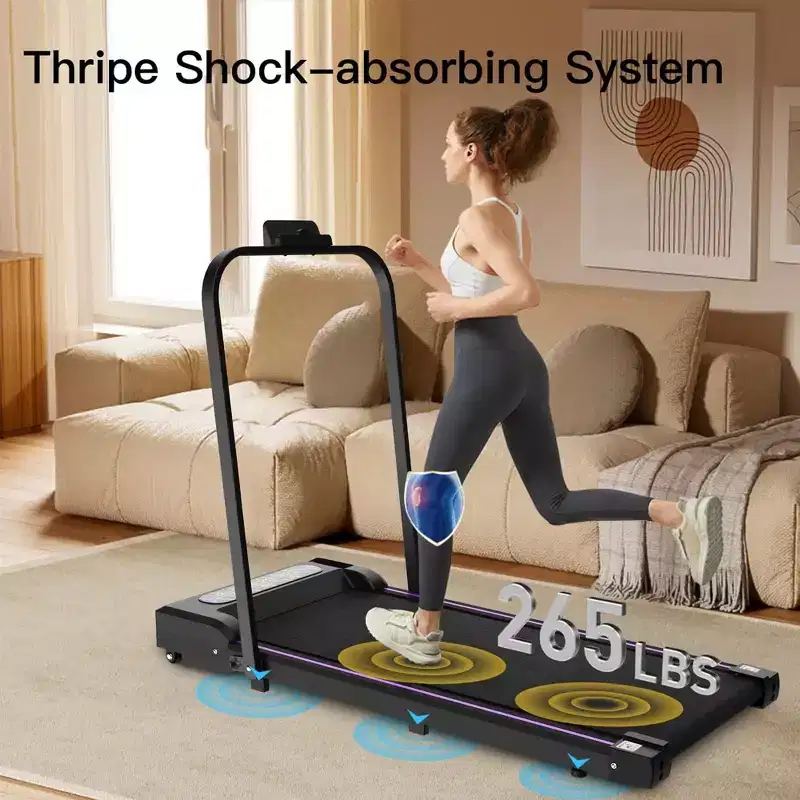 NAYSAYE Portable Treadmill Exercise Trainer Walking Jogging Machine for Home Office , Black, 43.5*19.5*3.5