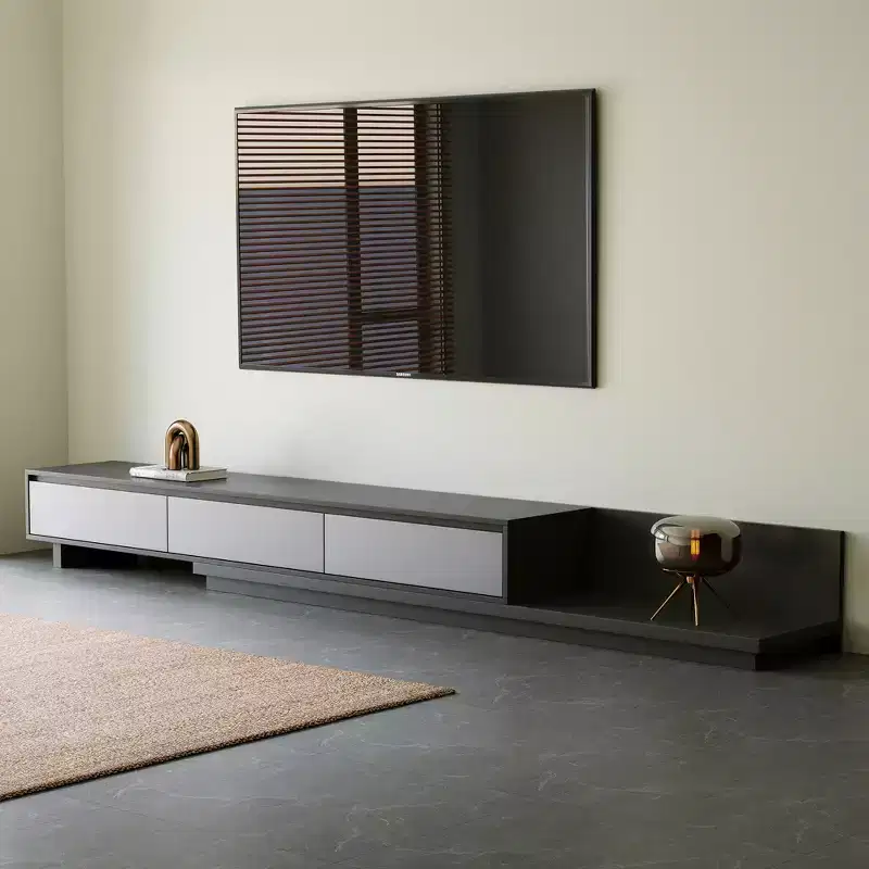 Luck Live Contemporary 78.7 Expandable TV stand, With a maximum width of 141.7, With 3 Storage Drawers
