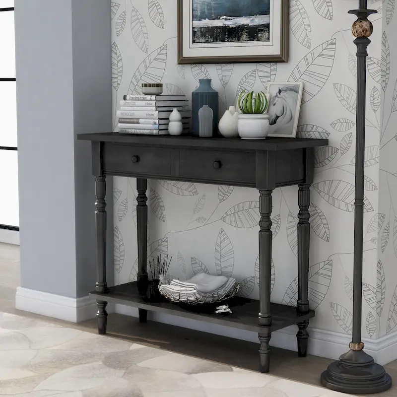 Jeln Traditional 38-inch Wood 1-Shelf Console Table by Furniture of America