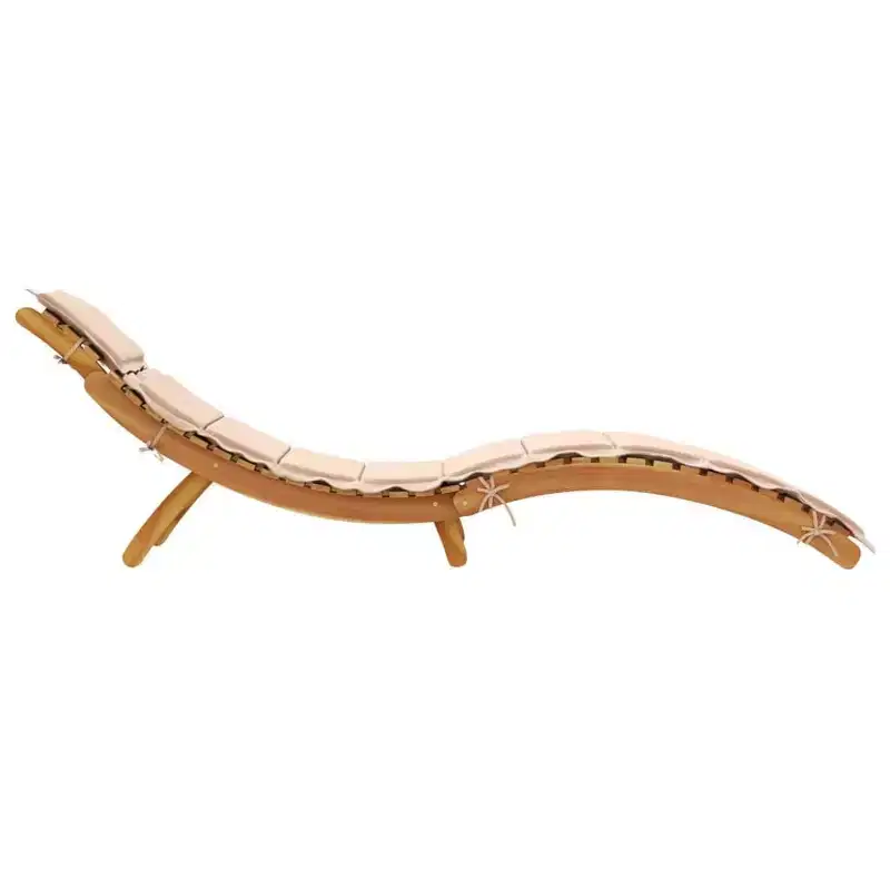 vidaXL Sun lounger21.65 x 72.44 x 25.20 in Solid Acacia Wood